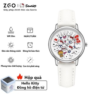 Đồng hồ chống nước ZGO x Sanrio Hello Kitty Đồng hồ trẻ em ngoài trời dạ quang Quà tặng trẻ em 2130