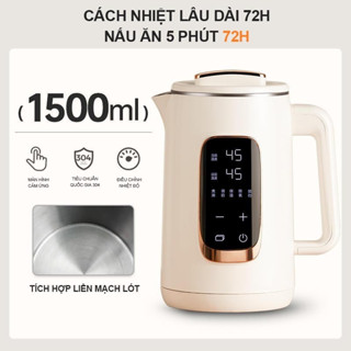 Ấm đun nước điện gia dụng 1,5l, Nhiệt độ điều chỉnh sôi nhanh, Ấm đun nước cách nhiệt tích hợp, Ấm đun nước y tế Tắt nguồn tự động, Siêu cao nhập khẩu @