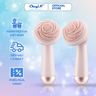 Máy rửa mặt CKEYIN MR568 hoạt động điện có đầu lăn mát xa silicone chống thấm nước sạc USB tiện lợi