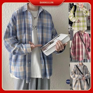 Áo sơ mi nam tay dài form rộng người dáng rộng thời trang áo sơ mi nam nữ Hàn Quốc chất vải cotton dạ cao cấp 3 Màu