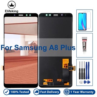 Màn hình lcd gốc cho samsung galaxy a8 + / a8 plus màn hình lcd màn hình cảm ứng lắp ráp màn hình cảm ứng sm-a730f thay thế không có điểm ảnh chết