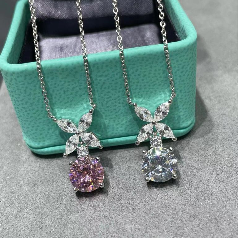 TIFFANY & CO. Vòng cổ mắt ngựa Trang sức Bạc 925 dát kim cương Carbon cao cấp Vòng cổ nữ thời trang cao cấp