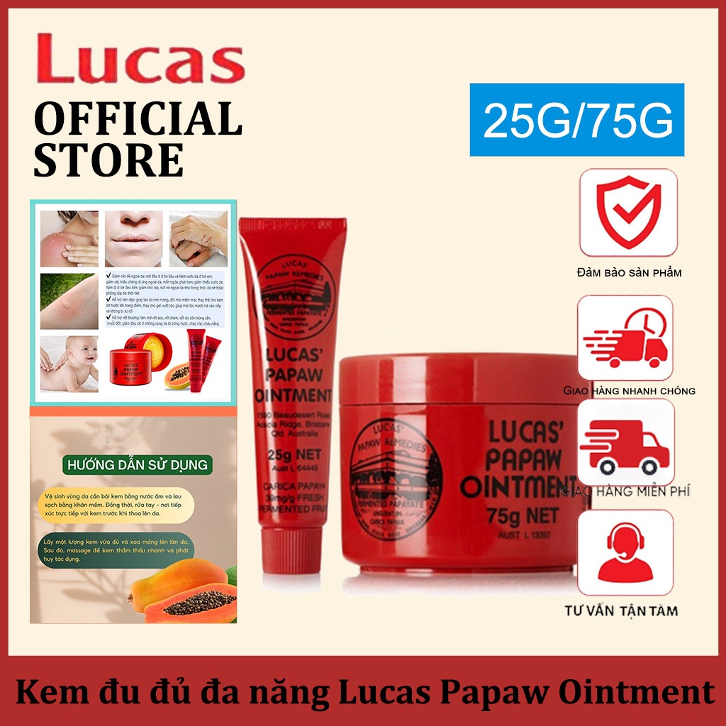 Kem Đa Năng Lucas Papaw Ointment của ÚC 25G/75G