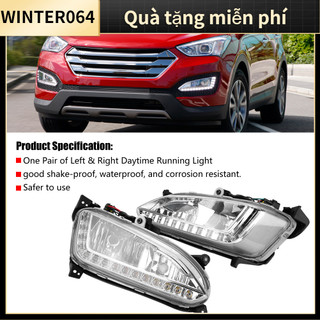 1 cặp xe chạy ban ngày đèn drl sương mù cho hyundai santa fe/ix45 2013-2015 winter064