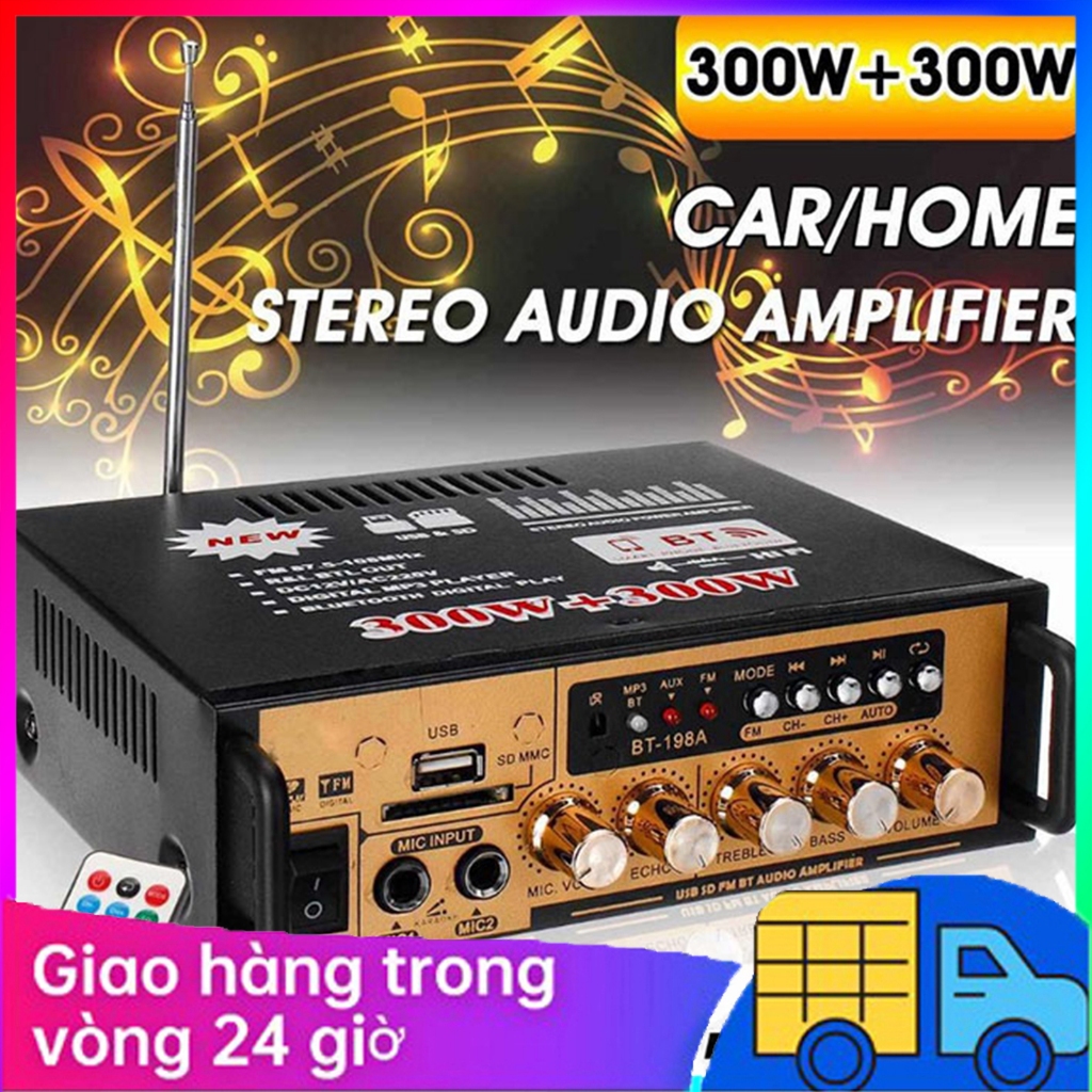 【Bán hàng】🔥Amply, amly, âm ly karaoke Amly Mini Bluetooth TLC AV-198B, BT-198A Kết Hợp Ghi Âm , Echo Siêu Mượt - Thiết bị khuếch đại âm thanh Chuyên Nghiệp,amly hát karaoke,amply bluetooth,amply