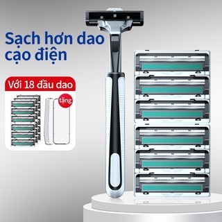 Bộ dao cạo hai lưỡi sang trọng, được trang bị ống dao cạo, giúp bạn cạo râu không đau và mới mẻ, Phòng tắm khách sạn, cần thiết cho nam giới