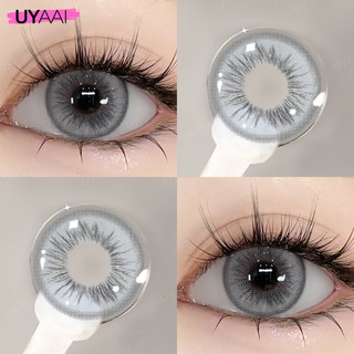 Uyaai 2 CHIẾC\ Ống kính tiếp xúc PAIR Đôi cánh thiên thần Màu xám / Nâu / Xanh Ống kính màu sắc thoải mái Làm đẹp mắt Ống kính mắt 1 năm 14,2mm