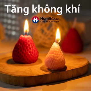 Sáng tạo ins nến thơm dâu dễ thương quà lưu niệm sinh nhật mô hình nến thơm