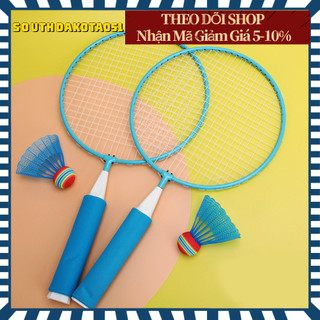 Bộ vợt cầu lông trẻ em tặng kèm 2 quả cầu - Vợt cầu lông cho bé Tay Cầm Chống Trượt Thoải Mái