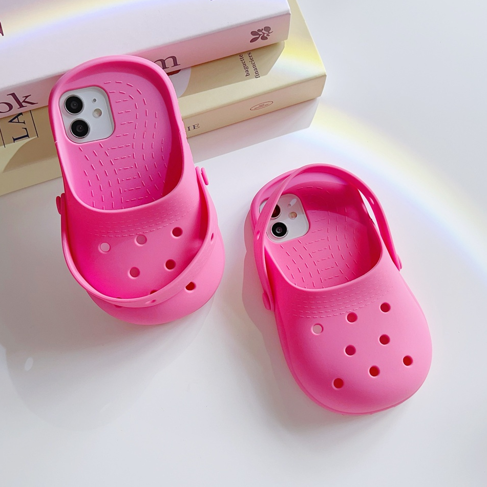 Dành cho iphone Case 15 Pro Max 14 Pro Max 13 Pro Max 12 Pro Max 3D Stereoscopic Cartoon Crocs Silic