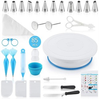 Tên sản phẩm; 85 chiếc bàn xoay bánh Chất liệu sản phẩm; 430 thép không gỉ PP TPU silicone Đặc điểm kỹ thuật sản phẩm; 28 * 28 * 7.5mm Trọng lượng sản phẩm; 860g Đóng gói: Hộp màu Vật phẩm