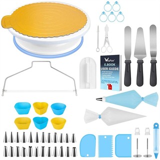 103 Chiếc Bánh Bàn Xoay Trang Trí Bánh Khung Vòi Kem Vòi Dụng Cụ Nướng Bánh
