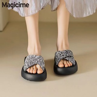Magicime  Dép Đế Dày Nữ Phù Hợp Với Mùa Hè 2024 Phong Cách Mới Thời Trang