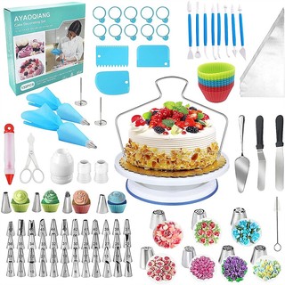132 chiếc bánh bàn xoay trang trí bánh công cụ khung kem gel khung
