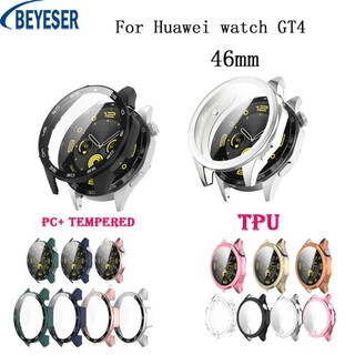 Ốp đồng hồ cho huawei watch gt4 46mm pc + vỏ bảo vệ cường lực chống rơi vỏ đồng hồ vỏ bảo vệ phụ kiện đồng hồ tpu