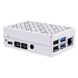 52pi Raspberry Pi 4 Model B Vỏ nhôm Vỏ bọc bạc có hệ thống treo Quạt làm mát Tản nhiệt cho RPI 4B