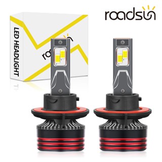 Roadsun 2 Chiếc H4 LED Bóng Đèn Pha Ô Tô H1 H7 H11 9005 9006 HB3 HB4 28000LM 200W 6000K Trắng Độ Sáng 600% H13 9004 9007 CSP Chip Hi-Lo Chùm Đèn Sương Mù Với Ống Nhiệt Đồng 12V