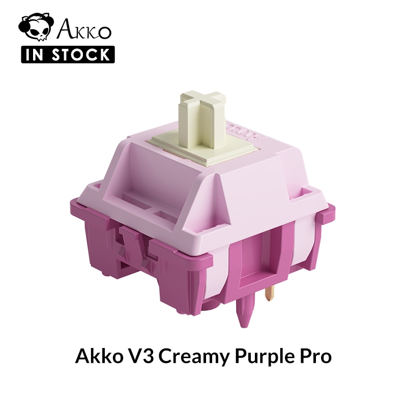 Công tắc Akko V3 Creamy Purple Pro với 5 chân cho bàn phím cơ Mx