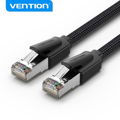Cáp Ethernet Vention Cat8 Tốc Độ Nhanh 40Gbps SFTP Cotton Bện RJ45 Cáp Mạng 2000 MHz Cho Bộ Định Tuyến PC Laptop TV Cat8 SFTP Chơi Game Ethemet Patch Cable