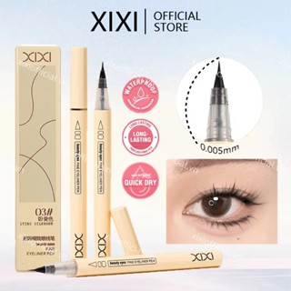 Xixi 0,005mm Bút kẻ mắt Mỹ phẩm chống thấm nước dành cho nữ Trang điểm nữ Dụng cụ trang điểm Hàn Quốc Cực kỳ mịn và không thấm nước mà không bị nhòe Bóng mắt Bút kẻ mắt Trang điểm phấn mắt KHÔNG.