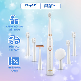 CkeyiN Bàn chải đánh răng điện làm trắng 3 trong 1 với công nghệ sóng siêu âm KQ135W