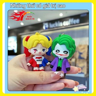 Hoạt Hình Dễ Thương DC Joker Và Harley Quinn Xe Móc Khóa Mặt Dây Chuyền Túi Đồ Trang Trí Cặp Đôi Quà Tặng Sáng Tạo
