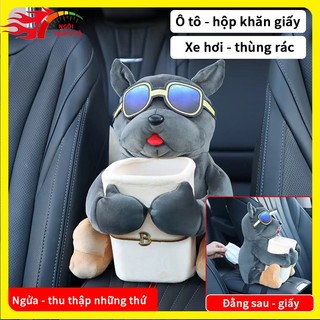 Hộp Đựng Khăn Giấy Hai Trong Một Hình Búp Bê Sáng Tạo Cho Xe Hơi