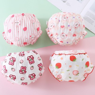 Adabaobao® ᵛⁿBốn mùa mới có thể mặc mùa hè dễ thương in bé đồ lót trẻ em cotton gấu nhỏ 0-4Y ngoài trời