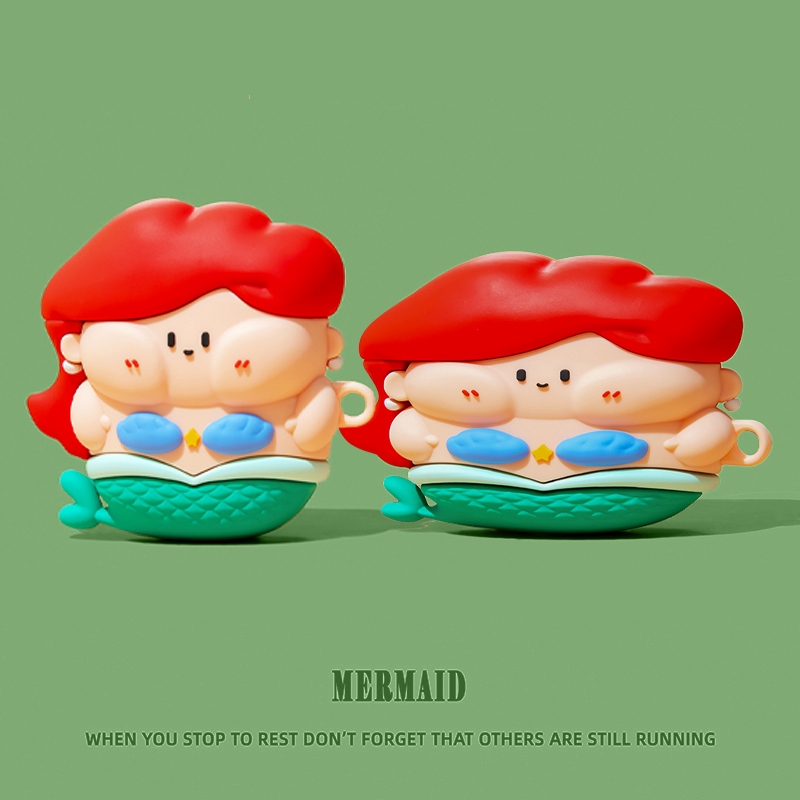 Chubby Mermaid Earphone Cover for AirPods4 Gen Case Otter Baby Earphone Case New for AirPods Pro2 Ea