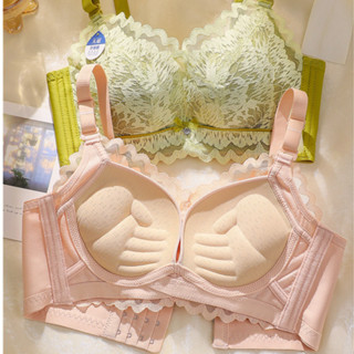 Quần Lót Dày Nữ Ngực Nhỏ Tập Hợp Nhìn Lớn Flat Breasts Chuyên Dụng Palm Cup Không Vòng Thép 5 Dày Cup Bra Siêu Dày 6cm 