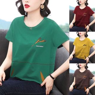 Áo nữ phông trung niên nữ áo thun bigsize nữ trung niên nữ áo nữ lớn tuổi áo phông nữ trung niên tuổi