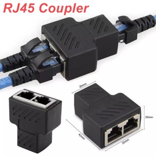 Rj45 Bộ Chia Kết Nối Bộ Chuyển Đổi RJ45 Khớp Nối Mở Rộng Nữ 1 Đến 2 Nữ LAN Eth Cắm Mạng Ổ Cắm Kết Nối 2 Cổng