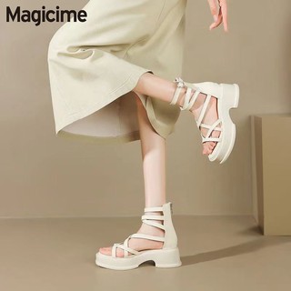 Magicime Giày Sandal  Nữ Phù Hợp Với Mùa Hè 2024 Phong Cách Mới Kèm Váy