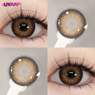 Yayaai 1 Cặp Ống Kính Tiếp Xúc Làm Đẹp Học Sinh Màu NANALAM Nâu / Xanh / Xám Trang Điểm Hàng Năm Ống Kính Màu 14.5mm 0.00 ~ -6.00 độ