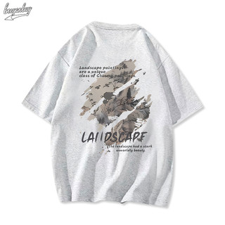 Áo phông vintage BEEYANBUY phong cách mực graffiti T-shirt unisex ulzzang 100% cotton-Y1106 20240509