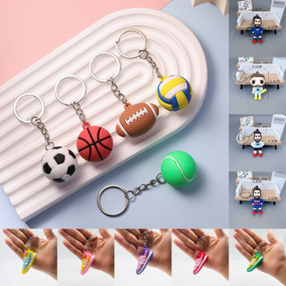 Bigapple Móc Khóa pvc mini Hình Quả Bóng Chuyền Bóng Đá Bóng Chuyền Bóng Chày Bóng Chày Sáng Tạo rdg