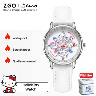 ZGO x Sanrio Hello kitty đồng hồ sinh viên nữ đồng hồ dạ quang chống nước sáng tạo quà tặng sinh nhật 2121