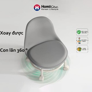 Ghế đẩu thấp ròng rọc, Ghế trải sàn đẹp gia đình, Ghế đẩu xoay bánh xe đa năng di động đơn giản hiện đại