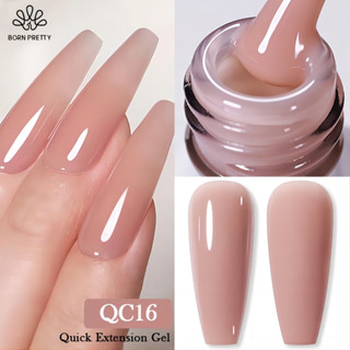 BORN PRETTY 10ML Thạch Gel Ba Lan Mờ Làm Móng Tay UV LED Ngâm Tắt Sơn Móng Tay Màu Hồng Trắng Móng Tay Gel