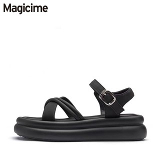 Magicime Giày Sandal  Đế Dày Mùa Hè Đen / Be Chống Trơn Trượt 2024 Phong Cách Mới Nữ