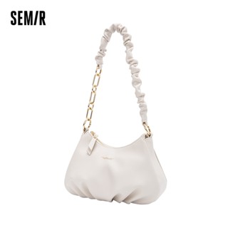  Semir Túi Semir Túi Sát Nách Nữ 2024 Phong Cách Mới Túi Xách Nhẹ Nhàng Xếp Ly Túi Đám Mây Morandi Đeo Vai Túi 