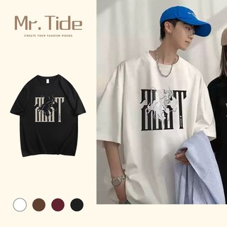 Áo thun nam, áo phông nam tay ngắn, tay lỡ cổ tròn chất cotton dày dặn thoáng mát