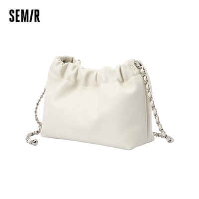 Semir Túi Semir Túi Nữ 2024 Phong Cách Mới Ấm Áp Mềm Mại Sáp Cloud Nuốt Túi Đơn Giản Túi Đeo Vai Màu Trơn túi