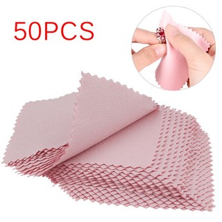 Set 50 khăn lau đánh bóng trang sức bạc chống mài mòn chuyên dụng