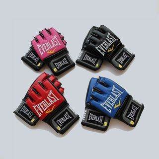 Everlast găng tay hở ngón tập boxing bằng da thật cao cấp