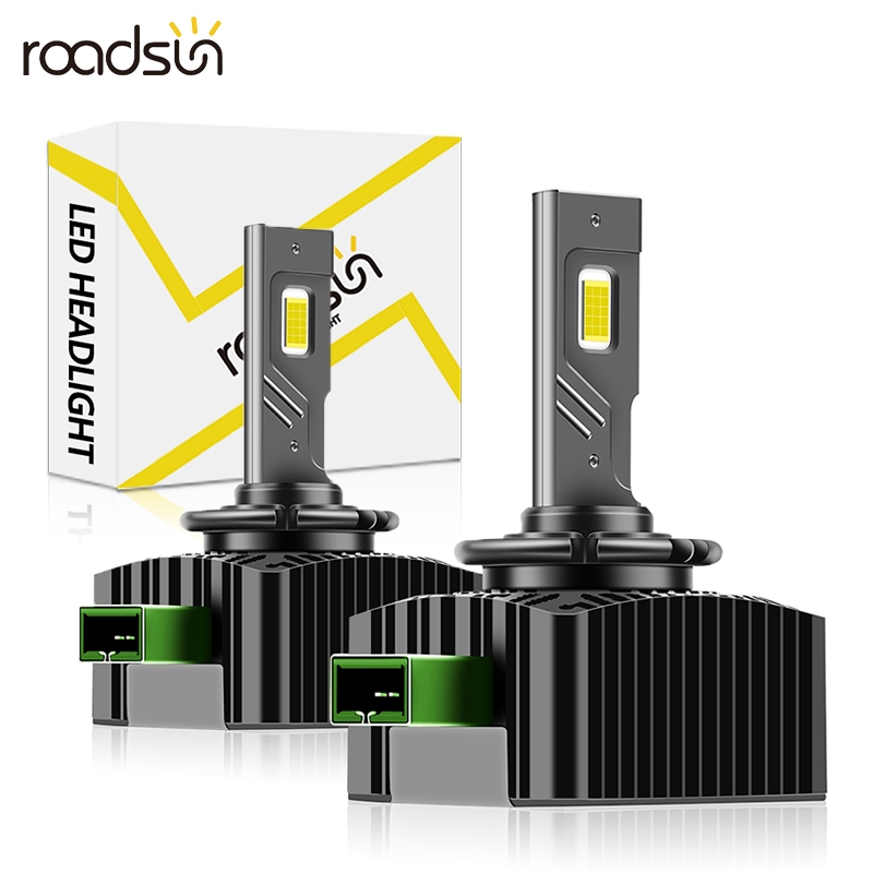 Roadsun 2 Chiếc D1S Led Bóng Đèn Pha Ô Tô Canbus 40000LM 110W D3S D2S D4S D5S Bóng Đèn Xenon Tự Động