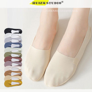 Huizumei Tất thuyền nữ mùa hè mỏng đế cotton tất nữ băng lụa miệng nông vớ vô hình chống trượt và chống rơi xu hướng