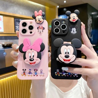  Cho iPhone 17 Air 16E 15 16 14 13 12 Mini 11 Pro Max 6 6S 7 8 Plus X XS Max XR Mickey Minnie Mouse Stand Holder Papa Phone Case 