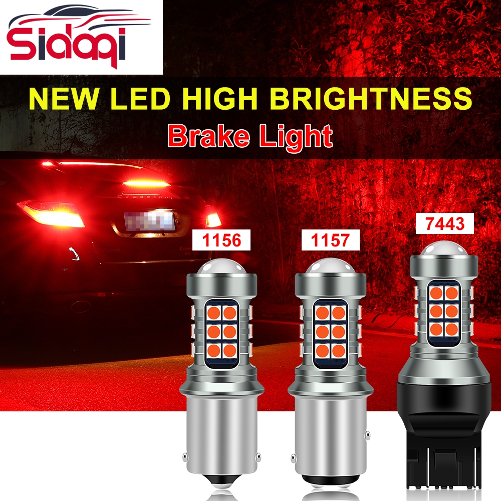1 mảnh 27LED 1157 Bóng Đèn LED Phanh Xe Hơi T20 7440 Chế độ nhấp nháy W21W 7443 BAY15D 1156 Cho Xe Hơi Chuyên Dụng