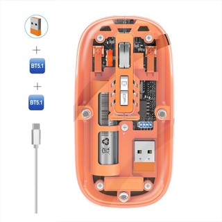 Elec Space Chuột Bluetooth không dây 2.4gHz 800-1200 - 1600-2400 Type-C có thể điều chỉnh kích cỡ